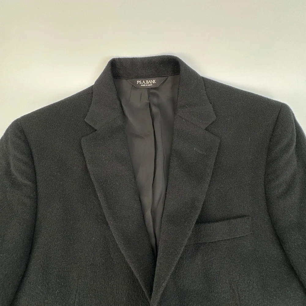 JO S A BANK Tailored Fit Mns Camel Hair Blazer Black Size 44R READ Dark Academia